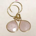 Handmade Genuine Rose Quartz Briolette Teardrop Earrings – NWT Photo 4