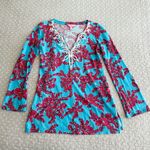 Lilly Pulitzer  Westley Tunic Cerulean Blue Rhode Island Reef Print Size S Photo 3