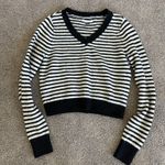 American Eagle Black Striped Sweater Photo 0