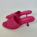 Kate Spade Malibu Raffia Pink Leather Slide Kitten Heels Photo 2