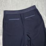 Boden Navy Wide Leg Cropped Pants with Satin Trim Women's 2R Blue Size 2 Photo 3