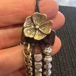 Lucky Brand  triple strand bracelet‎ floral closure Photo 4