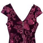 Guess  Burgundy Velvet Sequin Mini Evening Dress Size 4 Photo 10