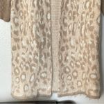 Topshop NWT Leopard Animal Print Tan Cardigan Sweater Duster Open Front Size XS Photo 4