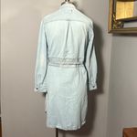 Diane Von Furstenberg DVF x Current Elliott Size 4 Denim Wrap Light Denim Distressed Dress Photo 3