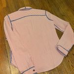 Proenza Schouler  Red white blue seersucker textured button down shirt blouse 2 Photo 6