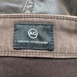 AG Adriano Goldschmied NWOT Women's Farrah Skinny Pants Leatherette Brown 27 Photo 5