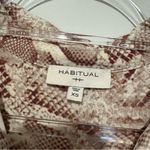 Habitual Rae Snake Print Button Front Shirtdress tan beige size XS Photo 4