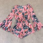 Billabong Boho Pink Floral Bell Long Sleeve Romper Photo 5