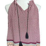 Womens Two Sisters Boho Tassel Open Shoulder Tank Top Photo 0