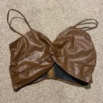 SheIn Brown Leather top Photo 0