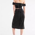 Urban Outfitters NWT Finders Keepers Alps Pinstripe Wrap Midi Skirt Size Small Photo 2