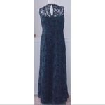 Ellen Tracy  Gown Lace Maxi Dress Navy Plus Size 16 Photo 4