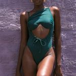 Andrea Iyamah  Tiaca One-Piece Swimsuit in Forest Green Photo 1