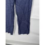 Max Studio 100% Linen Pant NEW Women 0 Navy Blue Straight Leg Minimalist Mature Photo 6