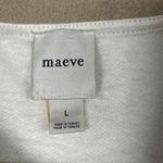 Anthropologie  Maeve Cozy Ringer Sweater Womens Large Ivory Oversized Top Photo 2