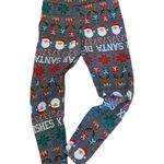 No Boundaries Christmas Leggings Holiday Santa Reindeer New Womens Junior Medium Photo 1
