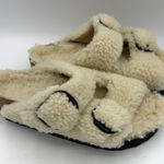 Birkenstock papillio women’s Arizona big buckle shearling slip on sandal sz 40/9 Photo 0