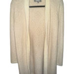 Women's Marbled Beige Diamond Pattern Open Cardigan Sweater S Photo 0