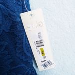 Eliza J . Blue Ruched Lace Dress Photo 3