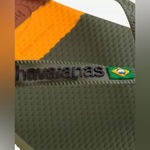 Havaianas  Brazil Army Dark Yellow Brown Black Sandals Flip Flops Summer Beach Photo 3