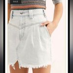 We The Free  Size 28 Sidecar Mini Skirt Blue Light Wash Denim Free People Photo 1