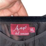 Avani Black Sheer Cream Fringe Tunic Top Cover up Resortwear Boho Western Fall Size XL Photo 3