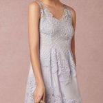 Yoana Baraschi Gray Celestine Silk Lace Sleeveless Cocktail Dress Photo 0