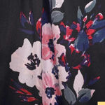 LuLus Filled With Love Black Satin Floral Print Halter Swing Dress S Pink Photo 5