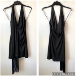 One33 Social Fringe‎ Drape Detail Mini Dress Black 10 Photo 2