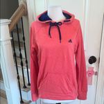 Adidas  Ultimate Hoodie Coral Navy Blue Trim Photo 4