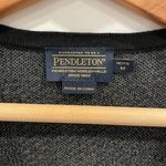 Pendleton  Merino Wool Black, Gray, and Tan Checkered Cardigan Photo 2
