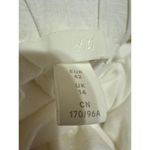 H&M  White Halter Sleeveless V Neck Backless Open Back Midi Wrap Dress Size 12 Photo 4