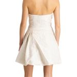 Monique Lhuillier ML x BHLDN Women’s Mallory Jaquard White Strapless Mini Dress Photo 9