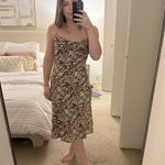 Lucy Paris  brown zebra midi dress Photo 1