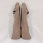 Neiman Marcus  Tan Suede Scalloped Ballet Flats with Ruched Bow Detail Size 7 Photo 7