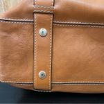 Michael Kors MICHAEL  Brookville Update Cognac Brown Leather Medium Bowling Bag Photo 8