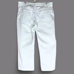 V Cristina Capri Pants Womens 12 Wide Leg White Boho Cut Out Details Twill 33x24 Photo 1