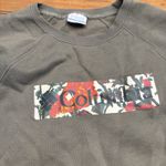 Columbia  Olive‎ Green Floral Print Sweatshirt Sz Medium Photo 1
