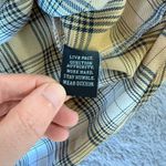 DIXXON Flannel Company Lager Plaid Long Sleeve Button Up Shirt Women XS Western Yellow Size M Photo 5