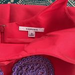 Carven Mikado Beaded Polyester Silk Pink and Purple Mini Dress Pockets Size 36 Photo 14