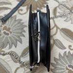Black Coffin Crossbody Bag Purse Silver Chain Strap Halloween Dark Goth Photo 3
