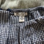 American Eagle  Off The Shoulder Dress Checkered Gingham Spring Layered Mini XS Photo 2