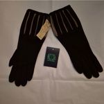 Bottega Veneta Vtg 90s Black and Tan Suede Leather Gloves Photo 2