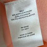 Tibi Cowl Neck Ruched Knit Top Long Sleeve Coral Pink Size XXS Photo 5