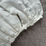 SheIn Strapless White textured top Photo 1