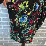 Maeve Anthropologie  Black Floral Print Petal Palette Dress Women’s Size Small Photo 5