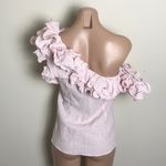 Petersyn Arabella Roseseer Ruffle One Shoulder Top Pink Photo 5