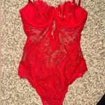 Victoria's Secret VS Red Lace Teddy Lingerie Photo 5