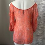 Final Touch  Women's Orange Patterned Top Size S Photo 4
